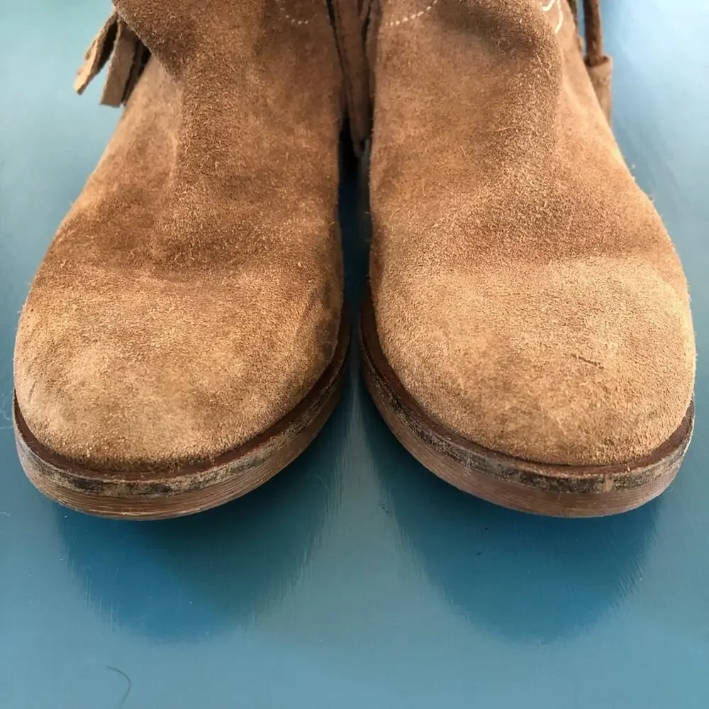 Zara Girls Suede Leather Boots Size 11.5